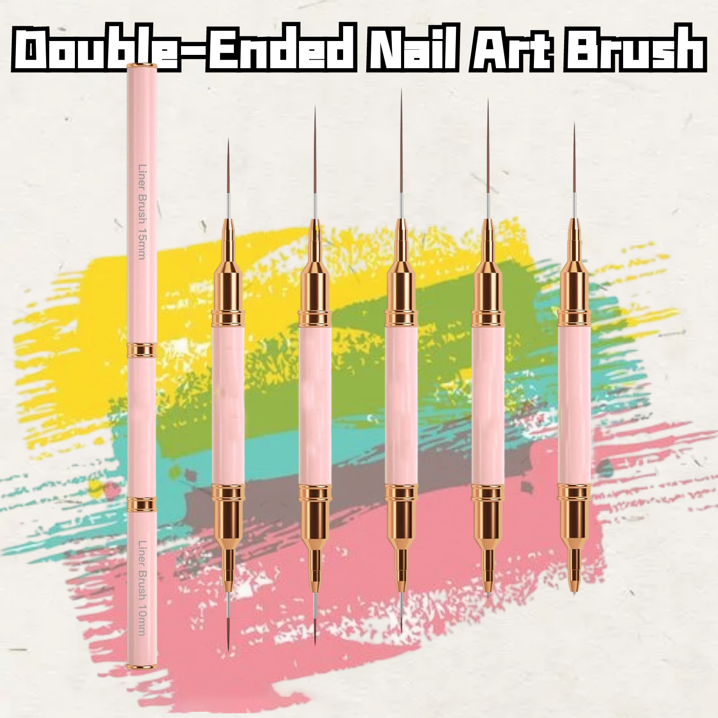 5PCS Double-End Nail Art Liner Brush