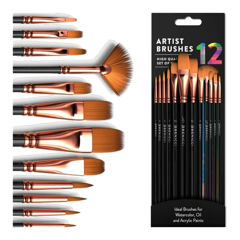 12 PCS Artist Paint Brush Set
