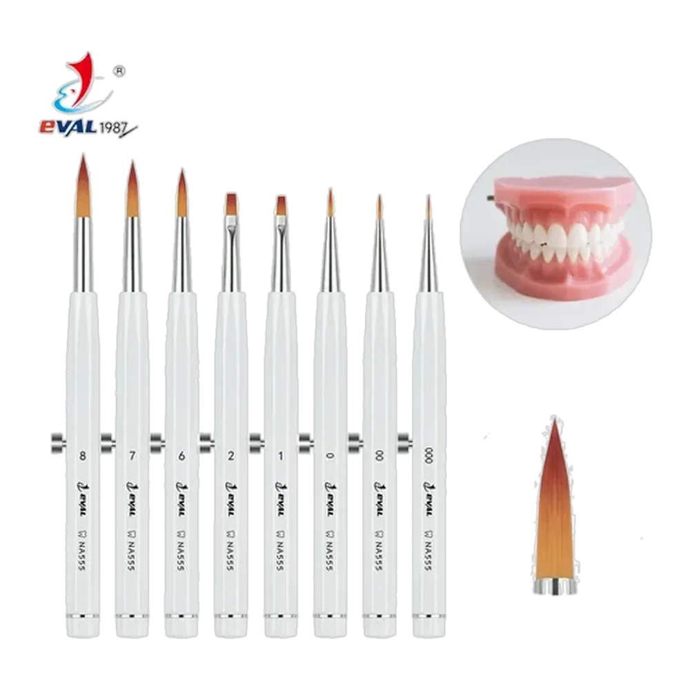 2026 New Design Dental Porcelain Brush Plastic Handle Glaze Brush Nail Brush