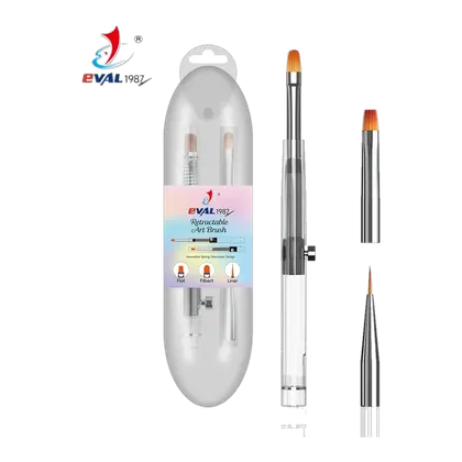 Eval Discounted Patent Interchangeable Brush Design Professional Nail Liner Brush Set Custom Multifunction Nail Art Brushes