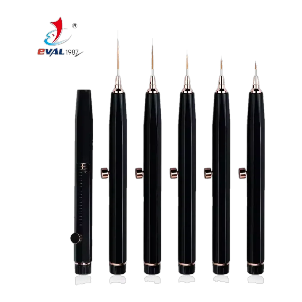 5/9/11/15/25mm Customized Hair Synthetic/kolinsky Liner Brush Nail Art Extra Fine Nail Art Pink Ultra Thin Liner Nail Brushes