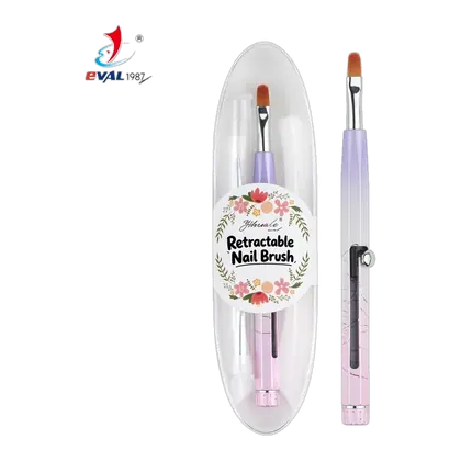 Yihuale Discounted Patent Nail Tools Professional Acrylic Handle Replaceable Nylon Hair Nail Art Brush with Package