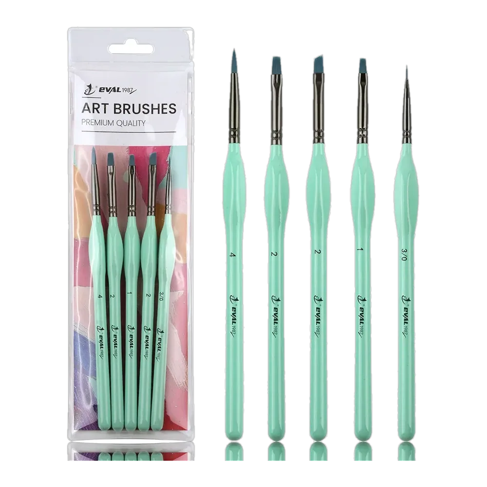 Synthetic Nylon Triangle Wooden Handle Detail Small Micro Detail Art Brush Miniature Painting Kit Thin Custom Paint Brushes