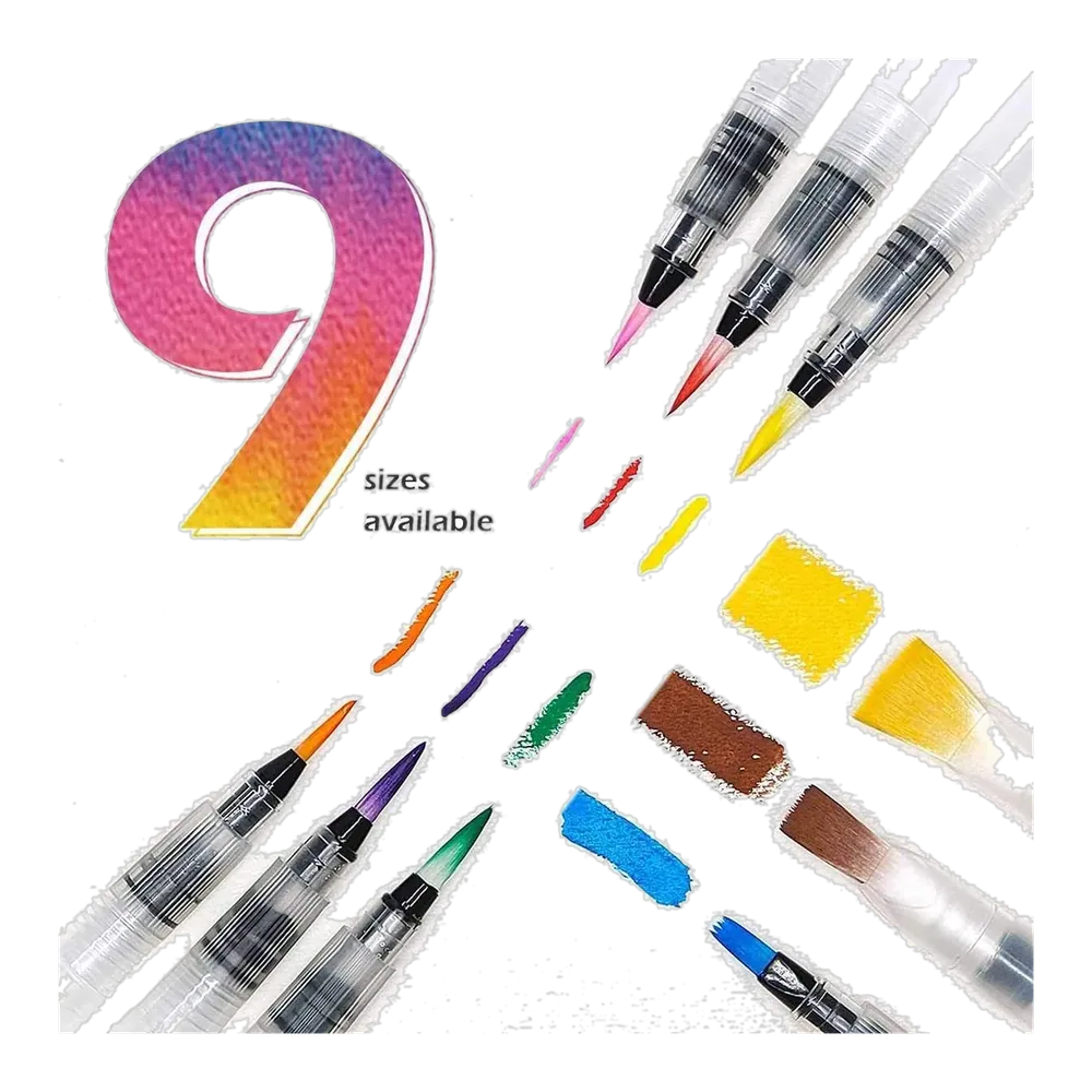 9-Piece Water Brush Pen Set