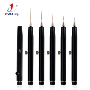 5/9/11/15/25mm Customized Hair Synthetic/kolinsky Liner Brush Nail Art Extra Fine Nail Art Pink Ultra Thin Liner Nail Brushes