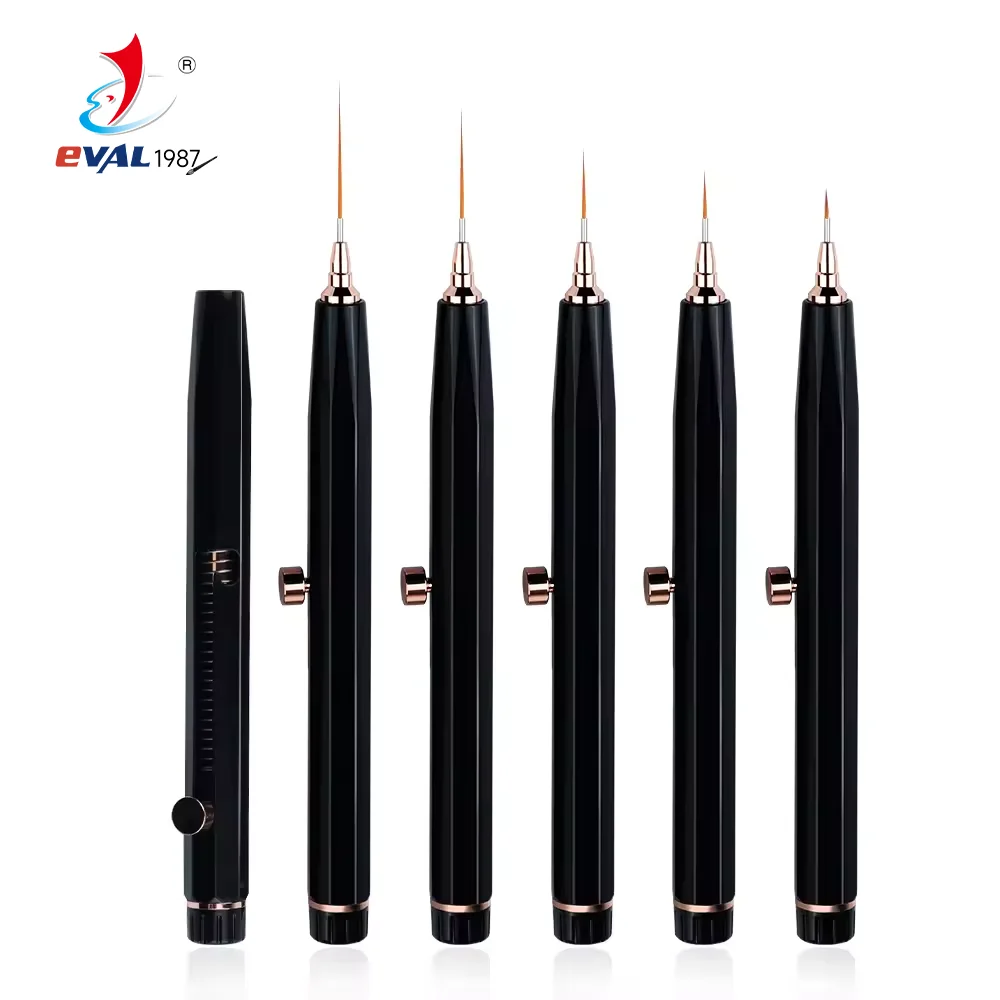 5/9/11/15/25mm Customized Hair Synthetic/kolinsky Liner Brush Nail Art Extra Fine Nail Art Pink Ultra Thin Liner Nail Brushes