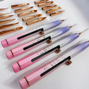 20 PCS Nail Brush Set with Spring Design