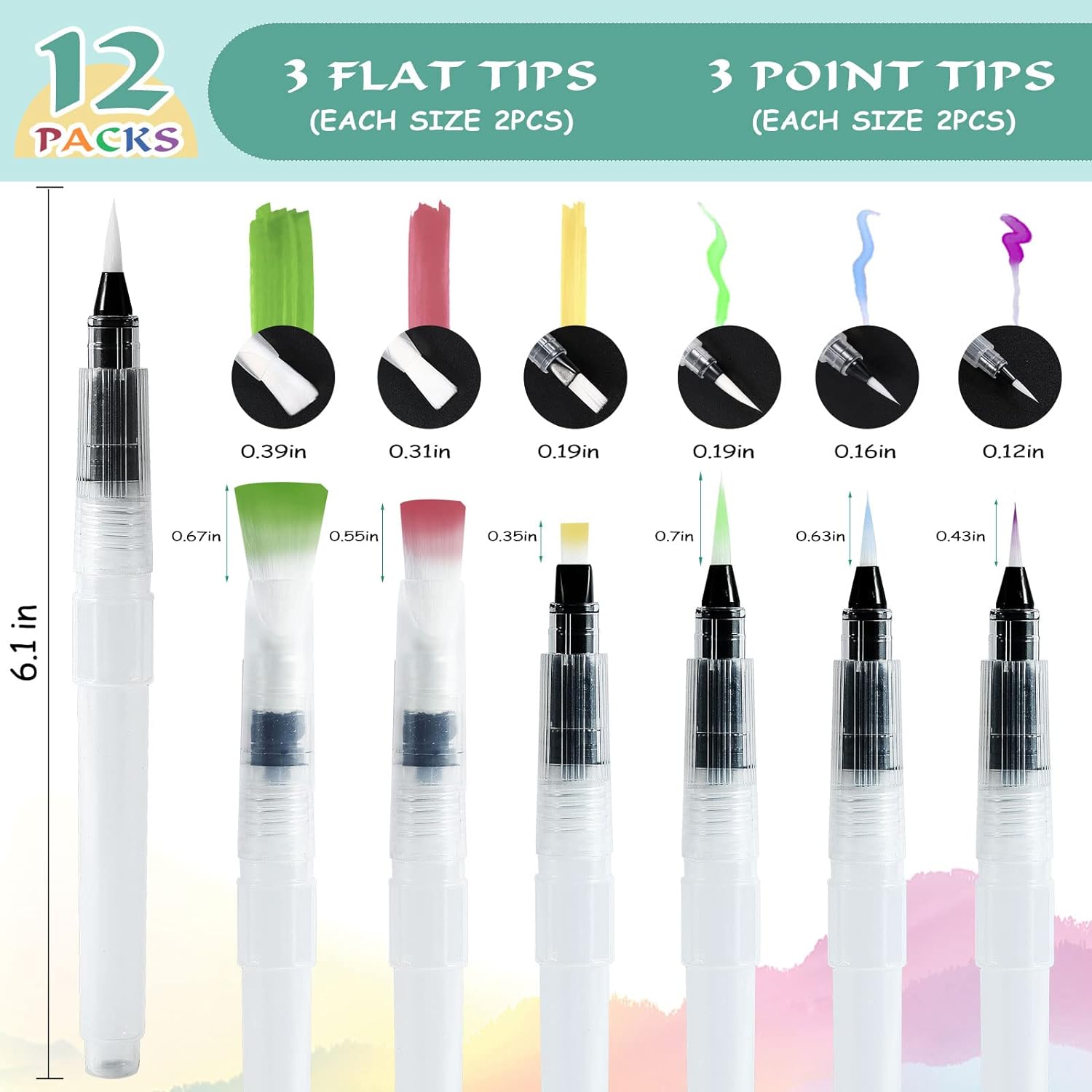 9-Piece Water Brush Pen Set - Image 2