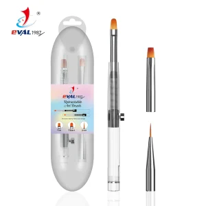 Eval Discounted Patent Interchangeable Brush Design Professional Nail Liner Brush Set Custom Multifunction Nail Art Brushes