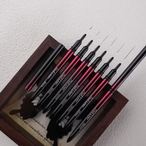 New Design Custom Gel Polish Brush Nails Gradient Metal Handle 3D Liner Nail Line Art Brush Set 6/9/12/15/18/25mm