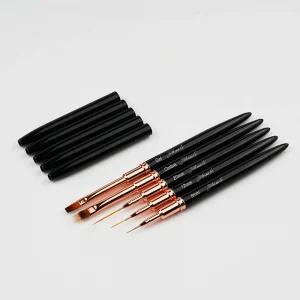 Usa Hot Nail Long Striping Liner Brush Metal Handle 5pcs Needle Tube Nail Art Brush Design Liner Set 3d 5/9/15/20/25mm