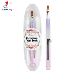 Yihuale Discounted Patent Nail Tools Professional Acrylic Handle Replaceable Nylon Hair Nail Art Brush with Package