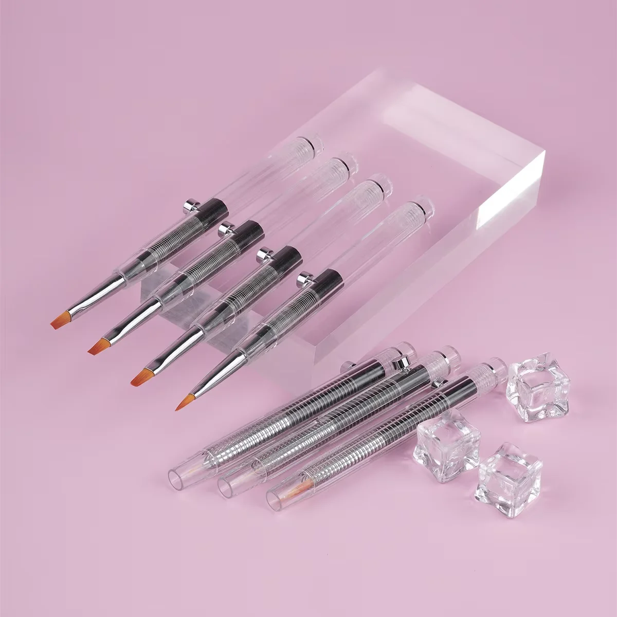 Yihuale Patent Product Replaceable Hair Shape Retractable Design Interchangeable Brush Nail Art Brush